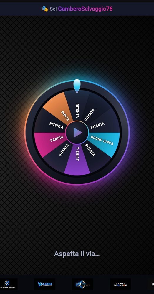 Wheel of fortune on the player phone
